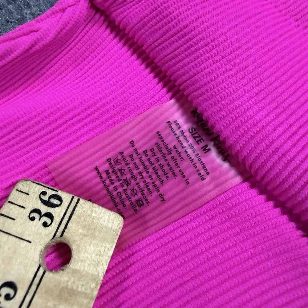 Kulani Kinis Bikini Top Womens Medium Pink Bundle Lot Bandeau Tie Swim Beach